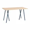 HAY Loop Stand incl. support barbord 87 5x180 cm Deep blue-clear lacq. oak