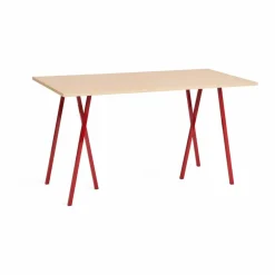 New HAY Loop Stand incl. support barbord 87 5x180 cm Maroon red-clear lacq. oak