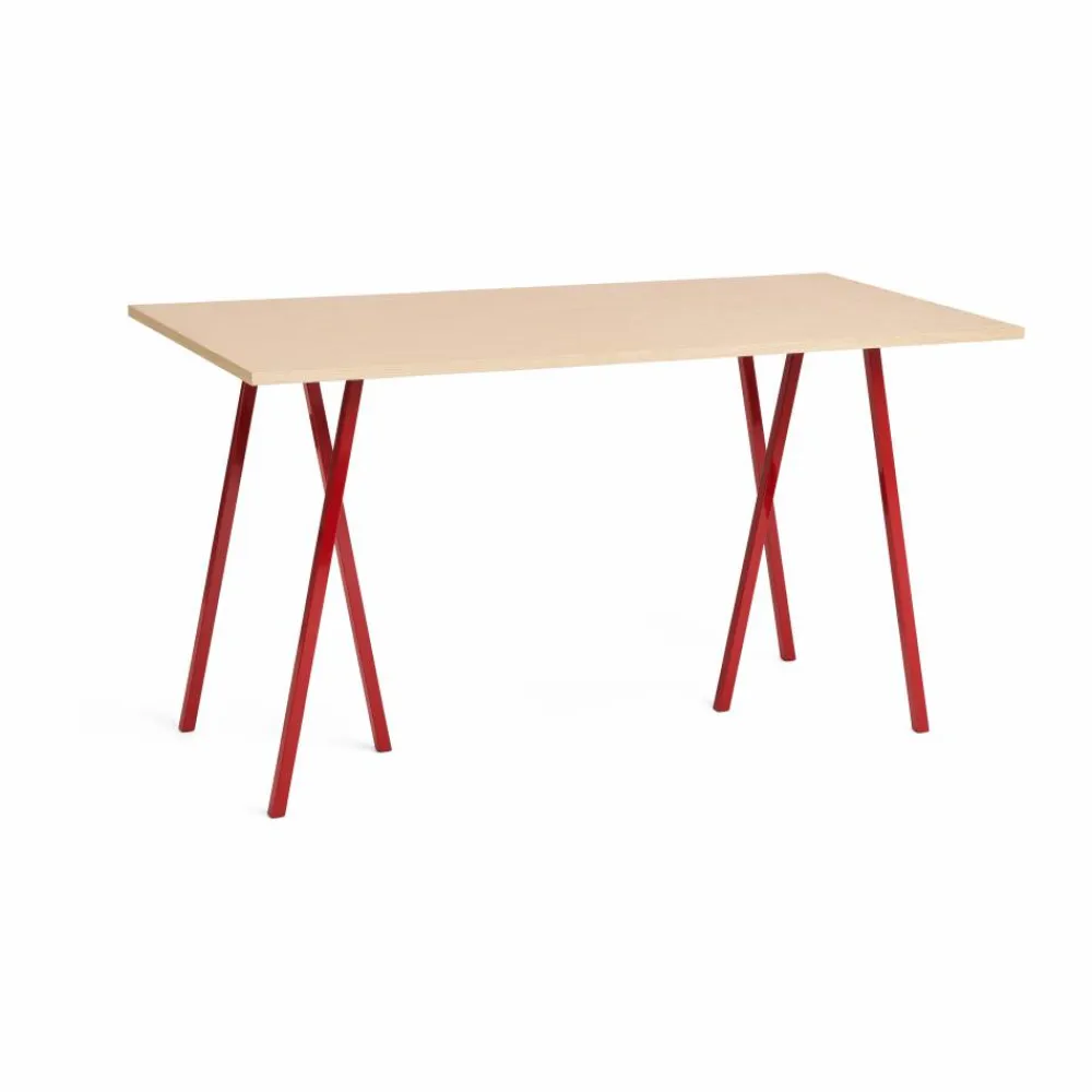 New HAY Loop Stand incl. support barbord 87 5x180 cm Maroon red-clear lacq. oak