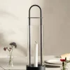 Design House Stockholm Lotus hurricane lantern svart