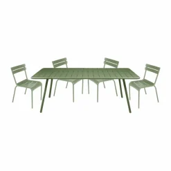 Fermob Luxembourg matgrupp 4 stolar 207x100 cm cactus