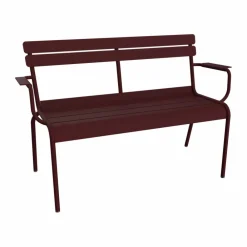 Sale Fermob Luxembourg soffa med armstöd 131x55 5x86 cm Black cherry (vinröd)