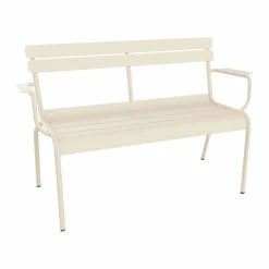 Discount Fermob Luxembourg trädgårdsbänk 131 cm Latte beige (beige)