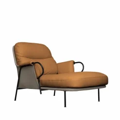 Fogia Lyra liggfåtölj läder vintage cognac