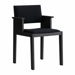 Outlet Vaarnii 016 Maasto Dining Armchair karmstol Svartbetsad furu framsidesklädd svart