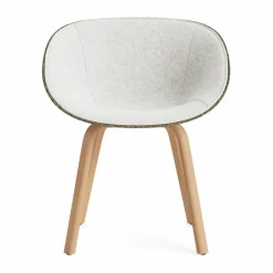 Best Normann Copenhagen Mat Armchair karmstol framsideklädd Hallingdal 110-seaweed-beech