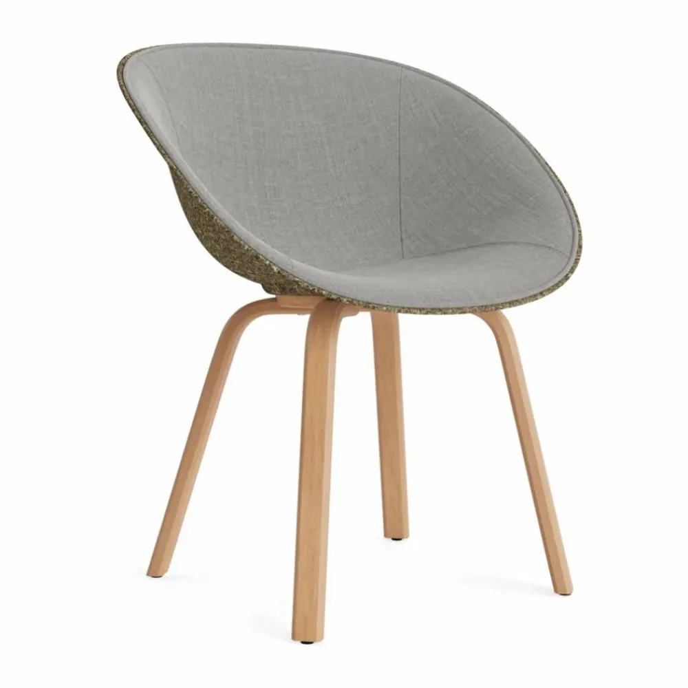 Normann Copenhagen Mat Armchair karmstol framsideklädd Remix 133-seaweed-beech