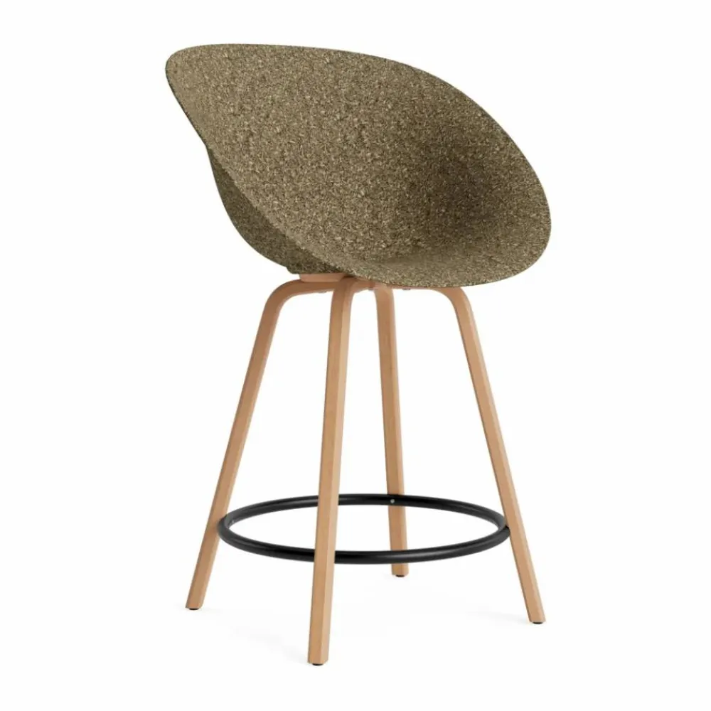 Sale Normann Copenhagen Mat Bar Armchair karmstol 65 cm Seaweed-beech-black steel