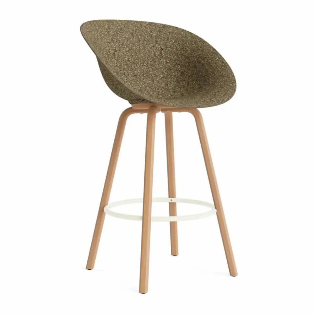 Discount Normann Copenhagen Mat Bar Armchair karmstol 75 cm Seaweed-beech-cream steel
