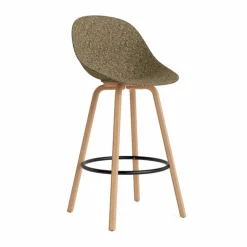Outlet Normann Copenhagen Mat Bar Chair barstol 75 cm Seaweed-beech-black steel