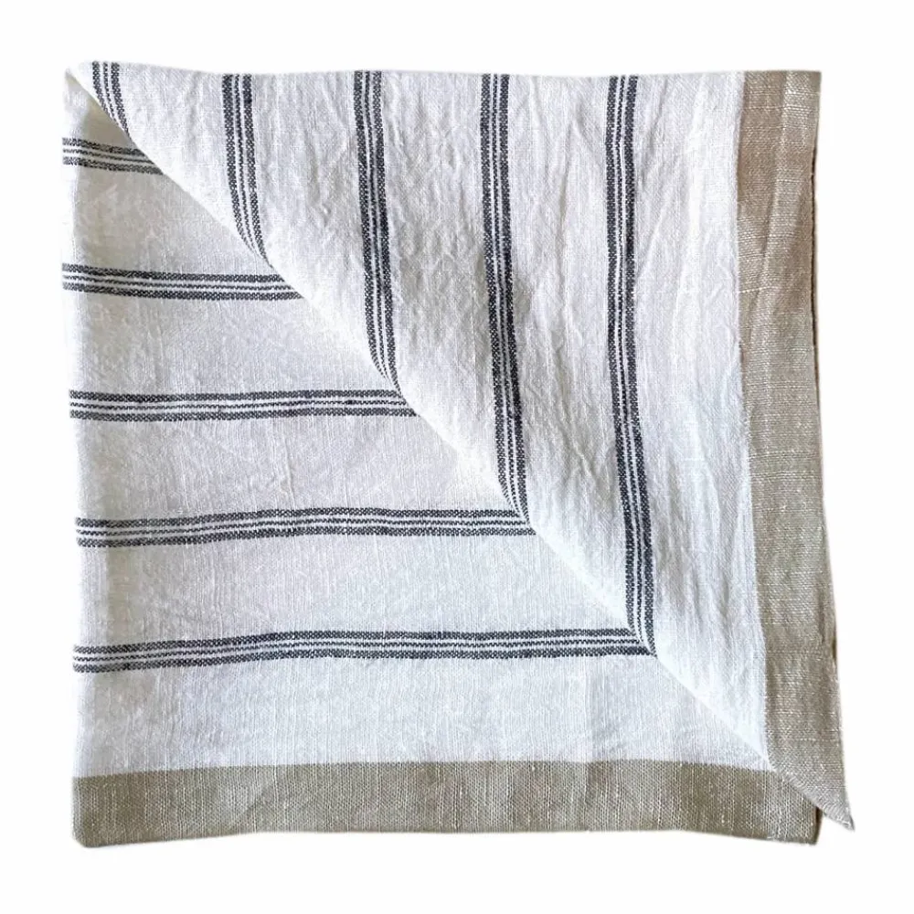 Hot Tell Me More Maya linneservett 50x50 cm Navy Stripe