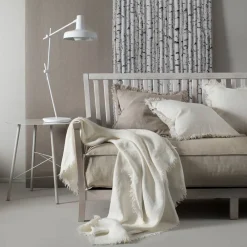 Himla Merlin pläd i linne 130x170 cm Off-white (vit)
