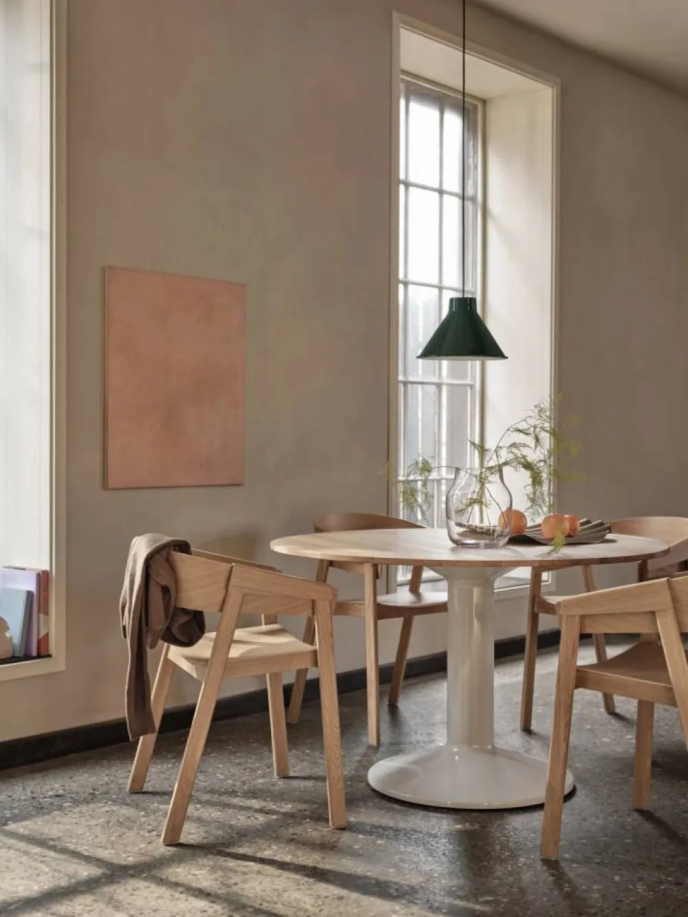 Muuto Midst pelarbord Grey linoleum-grey Ø160 cm