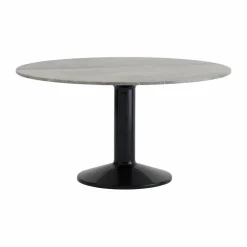 Discount Muuto Midst pelarbord Grey marble-black Ø140 cm