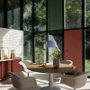 Muuto Midst pelarbord Oiled oak-dark red Ø140 cm