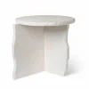 Ferm Living Mineral Sculptural bord Ø52 cm Bianco Curia