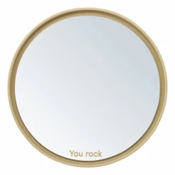 Best Design Letters Mirror Mirror bordsspegel Ø21 cm Beige