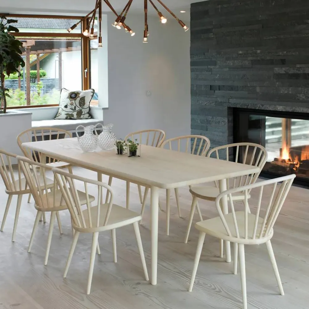 Discount Stolab Miss Holly bord 175x82 + 1 ilägg 50 cm Ek ljus mattlack