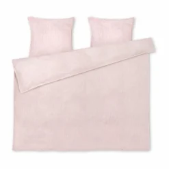 Best Juna Monochrome Lines bäddset 220x220 cm Rosa-vit