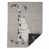 Barn Klippan Yllefabrik Moomin Tree Hug barnfilt grå