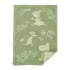 Barn Klippan Yllefabrik Moomin winterland barnfilt 65x90 cm Frost green