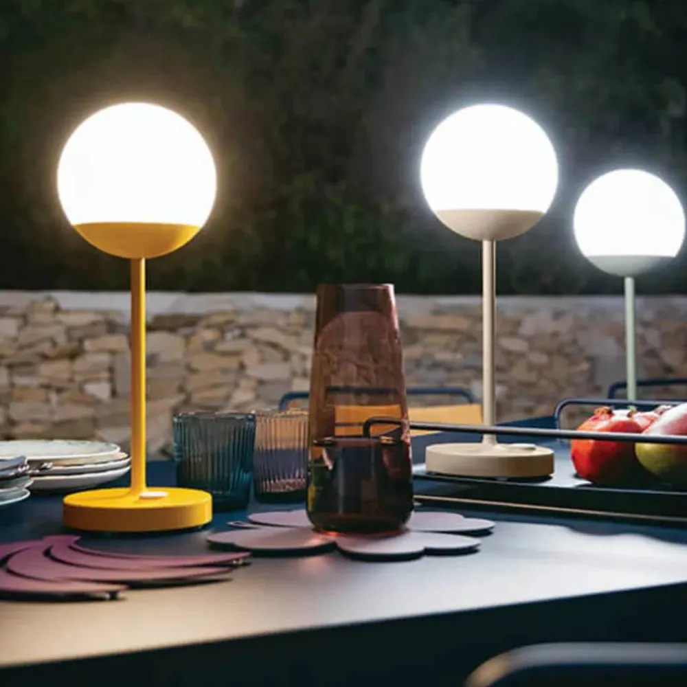 Hot Fermob Mooon! bordslampa Acapulco blue (blå) h.41 cm