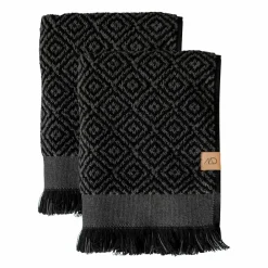 Best Mette Ditmer Morocco gästhandduk 35x55 cm 2-pack Black-grey