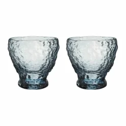 Kosta Boda Moss tumbler glas cirkulär 33 cl 2-pack Blå