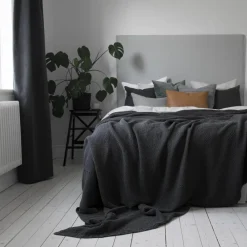 Scandi Living Moss överkast 160x260 cm Charcoal (grå)
