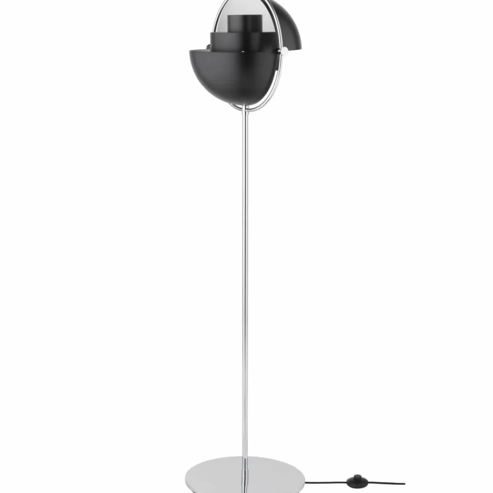 New GUBI Multi-Lite golvlampa Krom-svart
