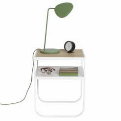 Discount Asplund Nati Tati sängbord marmor vit char grey stativ