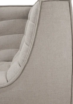 Ethnicraft N701 hörnmodul rak Tyg Ecru beige