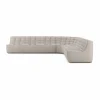 Discount Ethnicraft N701 modulhörnsoffa med rundat hörn tyg Beige 330x260 cm