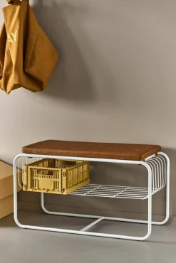 Scandi Living Nod bänk/skohylla 80x36x42 cm White