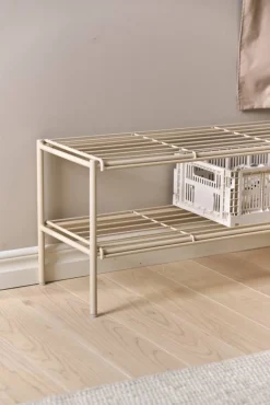 New Scandi Living Nod skohylla 80x30x37 cm Beige