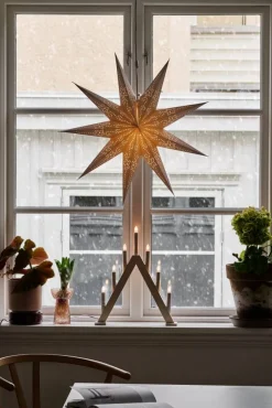 Scandi Living Nord adventsljusstake 40 cm Vitlaserad