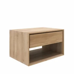 Hot Ethnicraft Nordic II sängbord Oak wax oil 1 låda 57 cm