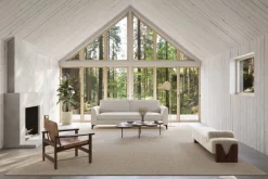 New Classic Collection Nordklint matta med langett Naturgrå 200x200 cm