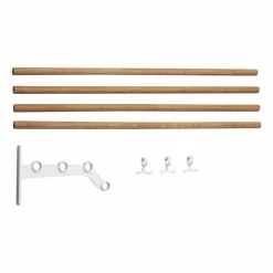 Essem Design Nostalgi 291 påbyggnad hatthylla 100 cm Bambu-vit