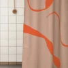 Sale Mette Ditmer Nova Arte duschdraperi 150x200 cm Latte-orange