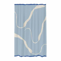 Clearance Mette Ditmer Nova Arte duschdraperi 150x200 cm Light blue-off-white
