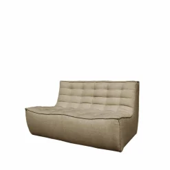 Outlet Ethnicraft N701 soffa 2-sits Tyg beige