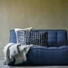 Ethnicraft N701 soffa 2-sits Tyg blue