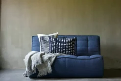 Ethnicraft N701 soffa 2-sits Tyg blue