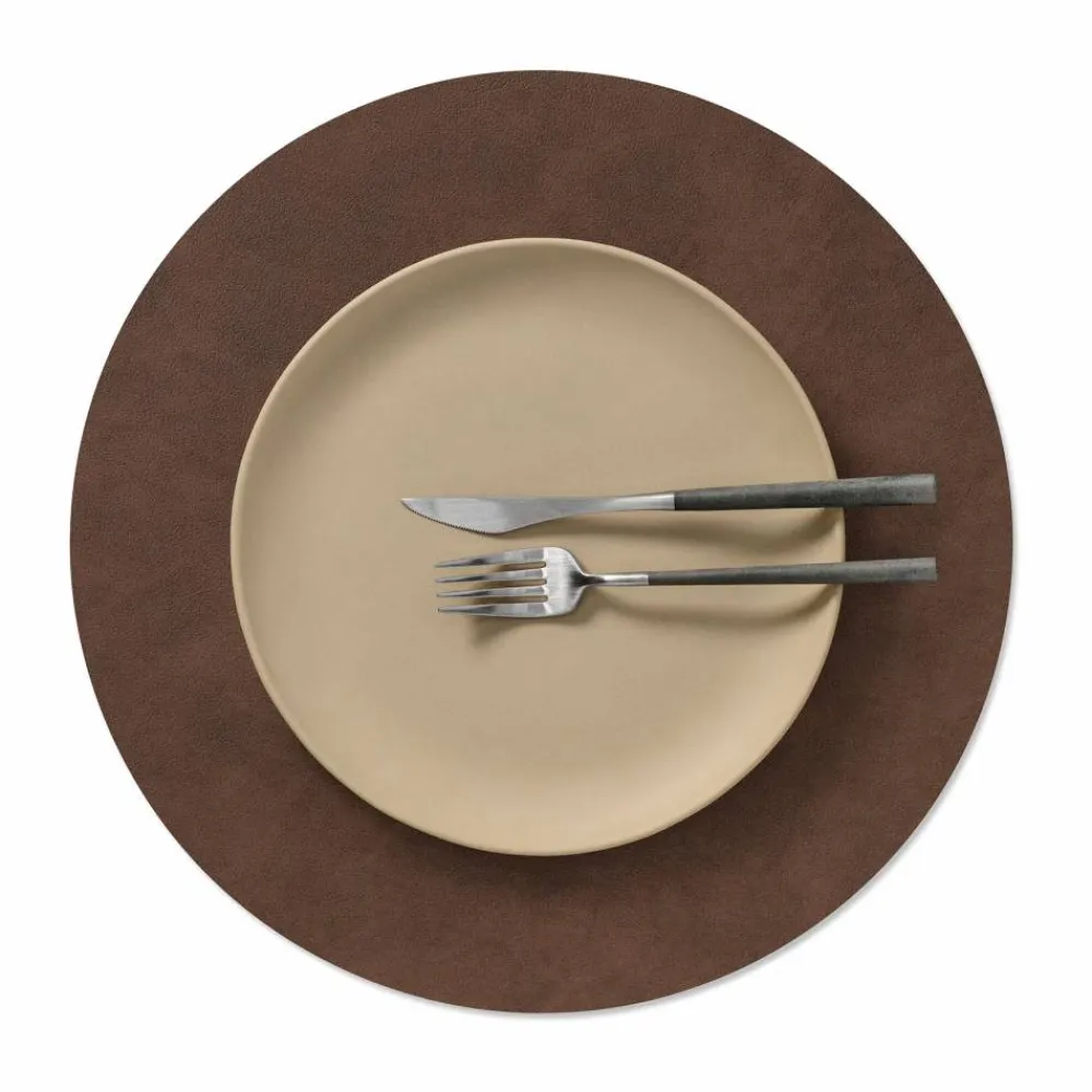 Outlet LIND DNA Nupo bordstablett Dark brown circle L
