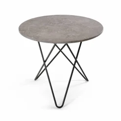 OX Denmarq O Dining Table matbord Marmor grå svartlackat stativ