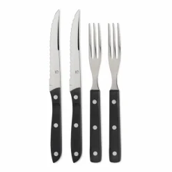 New Gense Old Farmer köttbestick svart set om 2 + 2 delar