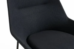 Sale HAY O2 Lounge Chair fåtölj Soft black-svartlackerad stål