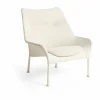 HAY O2 Lounge Chair fåtölj Soft cream-lackerad stål eggshell