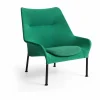 HAY O2 Lounge Chair fåtölj Soft green-svartlackerad stål